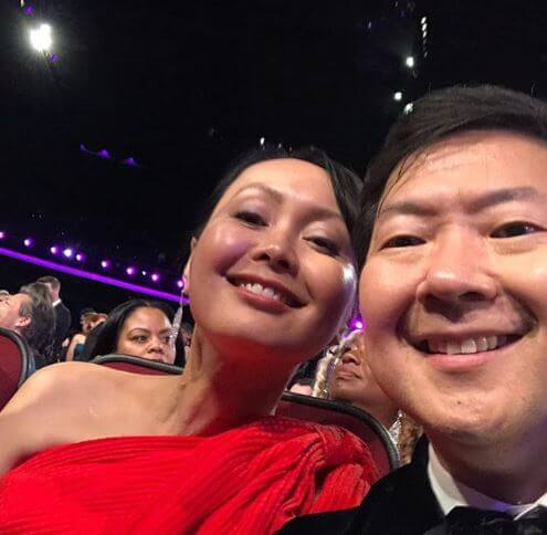 Tran Jeong with her husband, Ken Jeong.